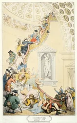 Wystawa Stare Case, ok. 1800 (kolorowa akwaforta)